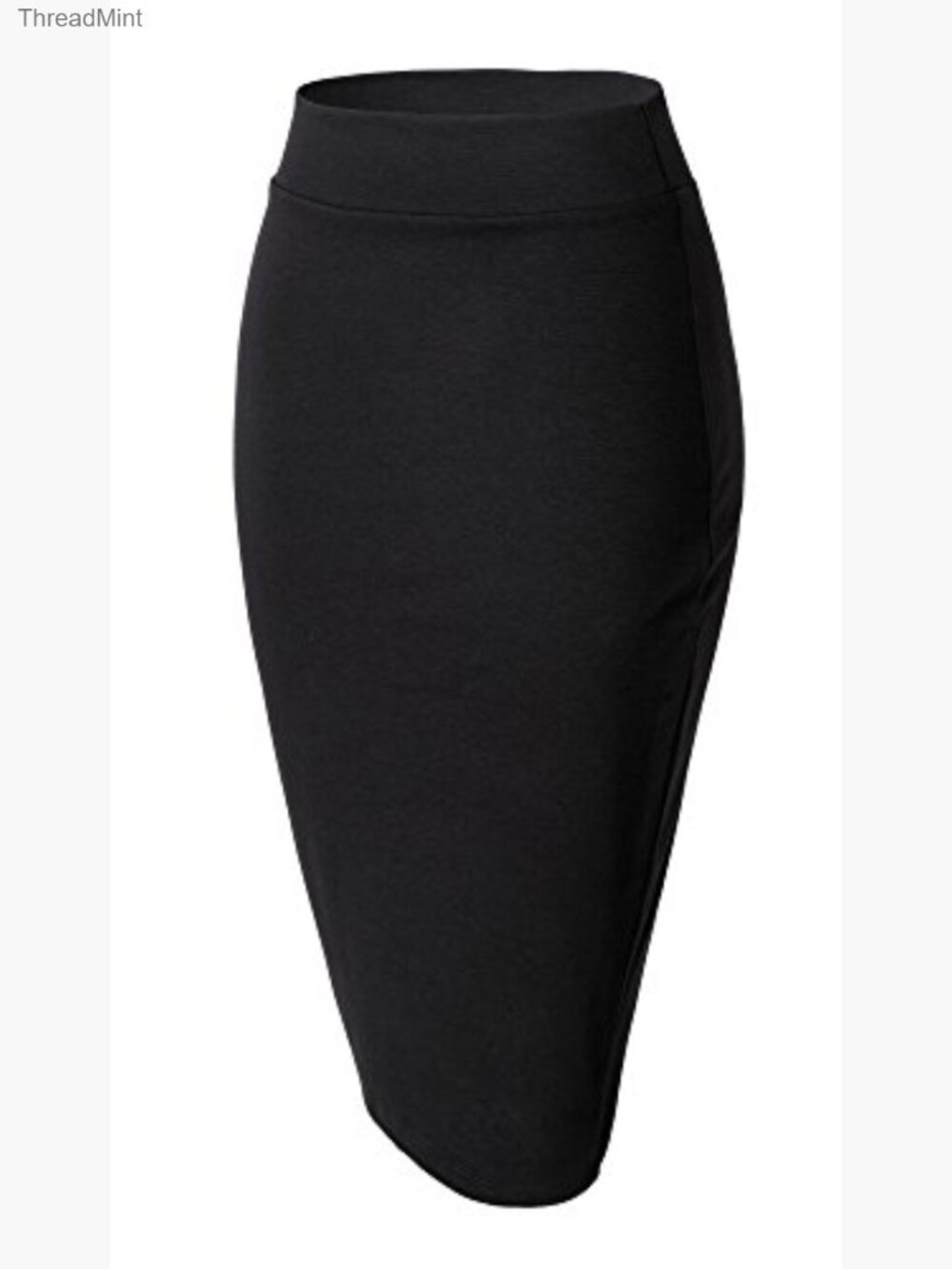 Stretch Bodycon Midi Pencil Skirt High Rise Pull On - Picture 3 of 7